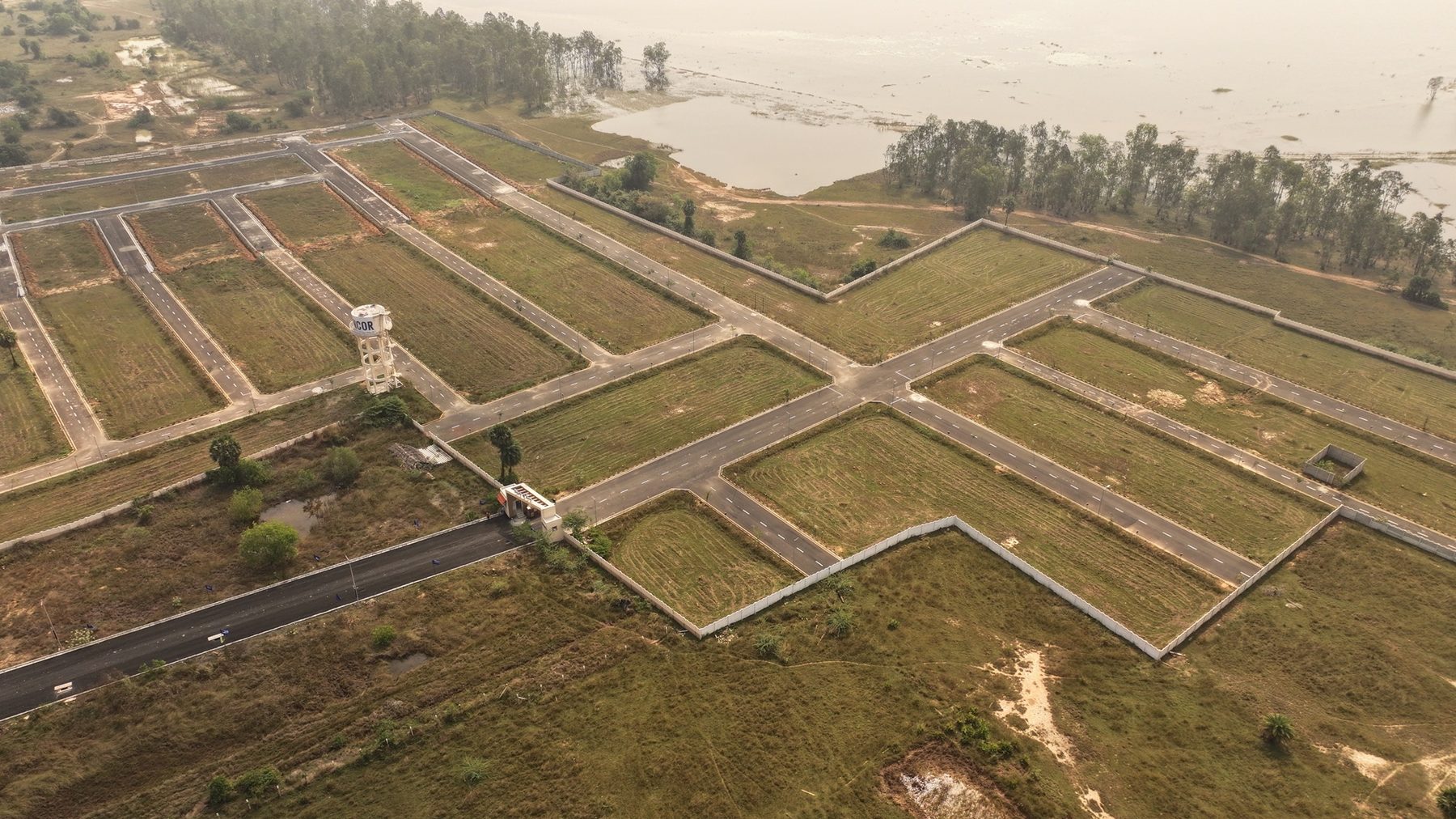 The layout from the air, February 2026