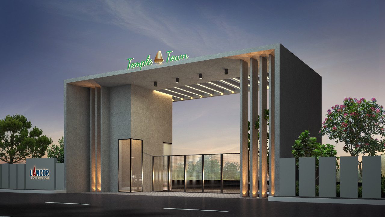 The entrance, as drawn
