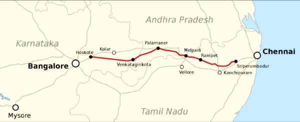 Bangalore-Chennai Expressway Route-Lancor